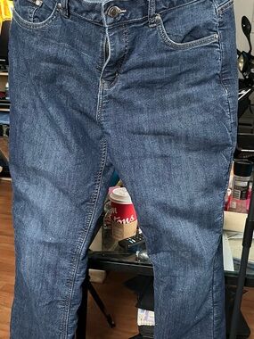 Womens Classic Dark Blue Jeans - Comfortable Straight Fit